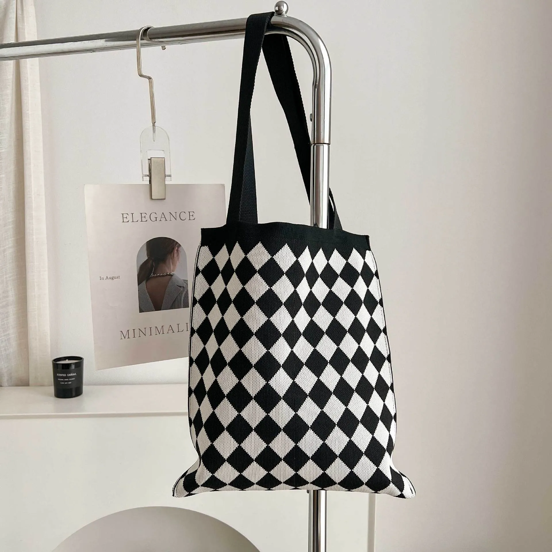 Knitted Korean Big Fashion Simple Cat Shoulder Bags
