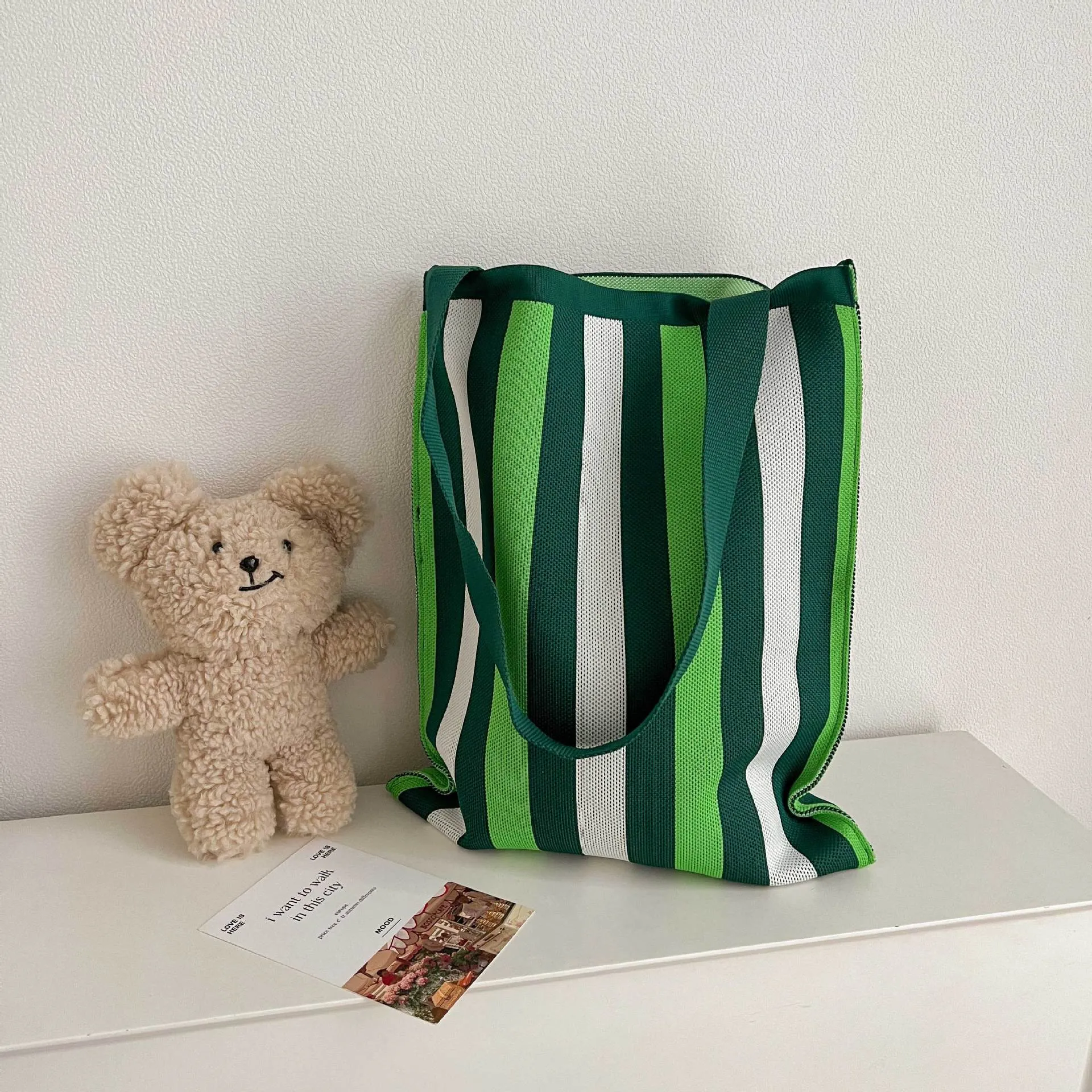 Knitted Korean Big Fashion Simple Cat Shoulder Bags