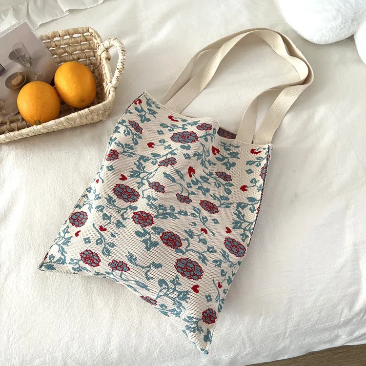 Knitted Korean Big Fashion Simple Cat Shoulder Bags