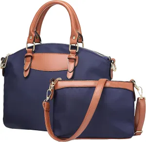 Large Nylon Handbags Set with Crossbody Purse, Waterproof Nylon Tote Bags for Women with Zipper, Casual Nylon Shoulder Bag