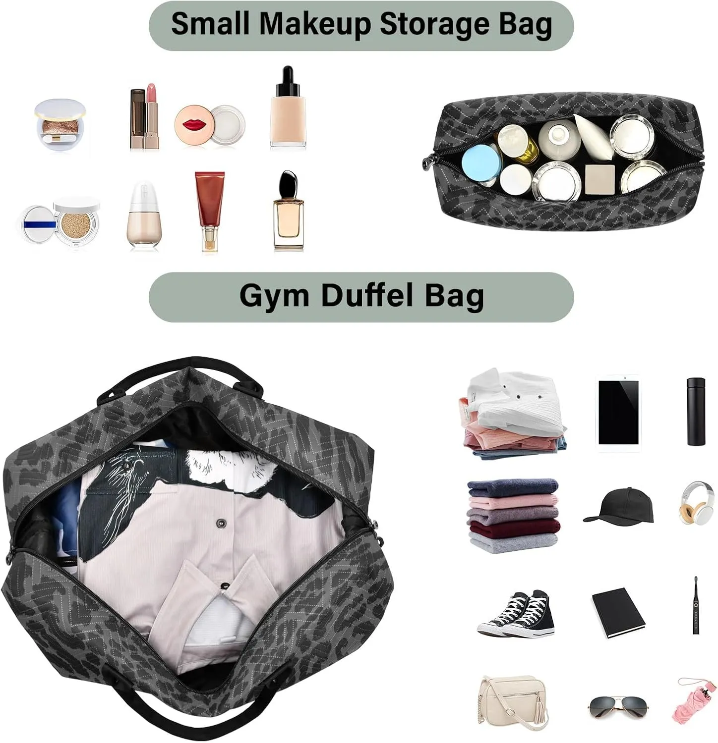 Large Travel Duffel Bag Sports Tote Gym Bag Overnight Weekender Bags Golden Bee Queen Crown Pattern Carry On Luggage