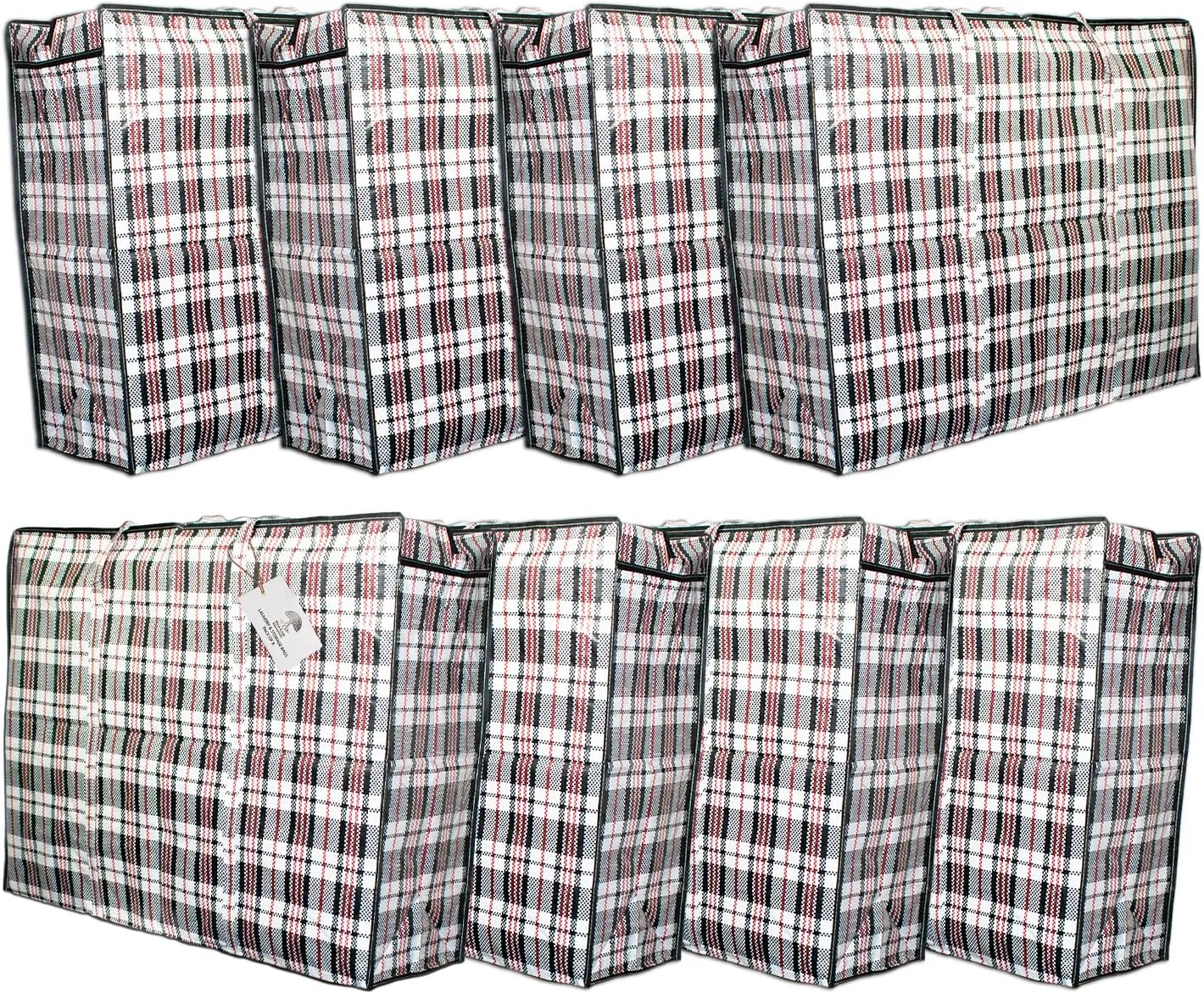 Laundry Bags with Handles 8Pcs Extra Large Zipper, Heavy Duty XXL Storage Bags, Travel Laundry Tote Bag, Clothes Storage Bag with Straps