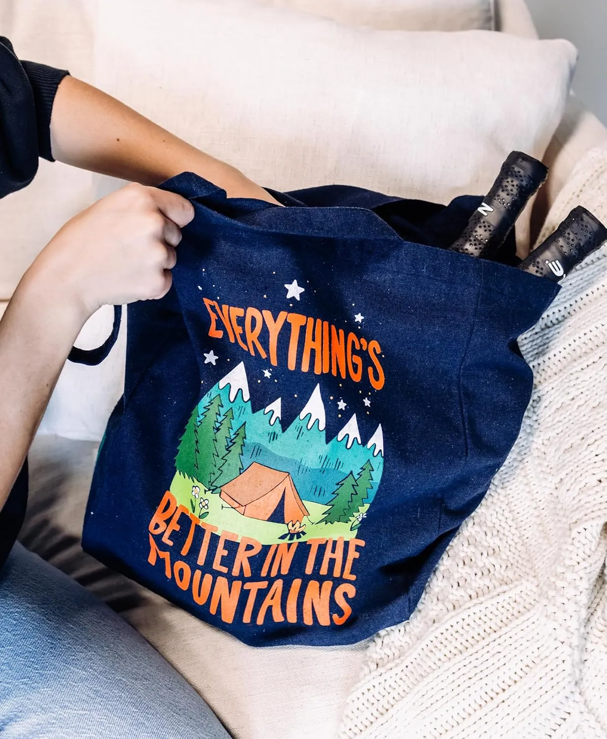 Lazy One Canvas Tote Bag, Novelty Tote Bag for Women and Men, Reusable Shopping Bags, Perfect for Shopping, Travel and Work
