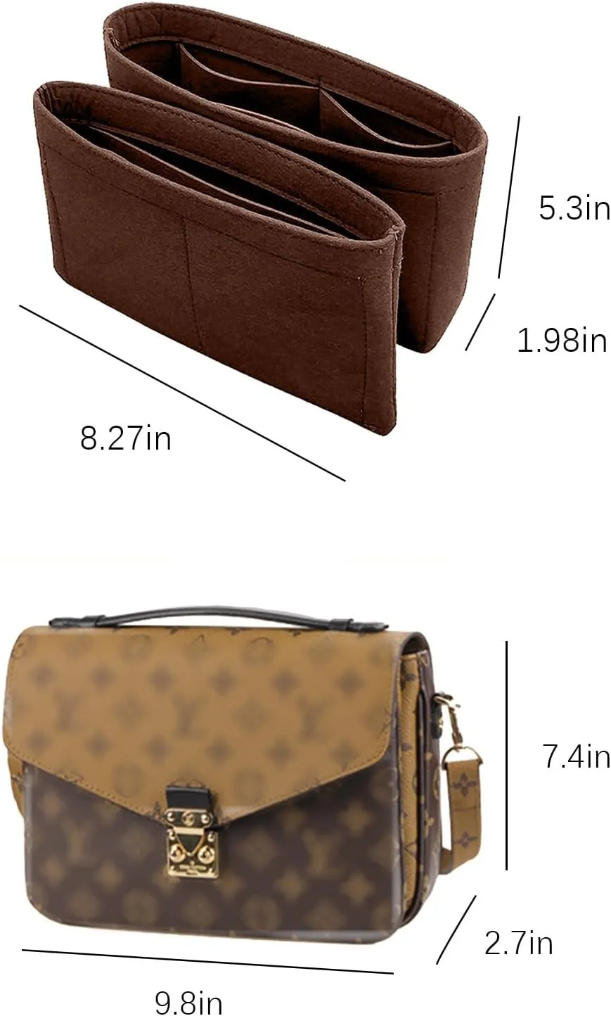Lckaey bag Organizer insert for pochette métis in All Departments inserts Pochette Tote handbag insert Y068-coffee