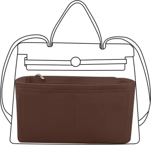 Lckaey Purse Organizer for Hermes Herbag 31 and 39, Bag Insert for Women, Felt Organizer Y093coffee-37.5