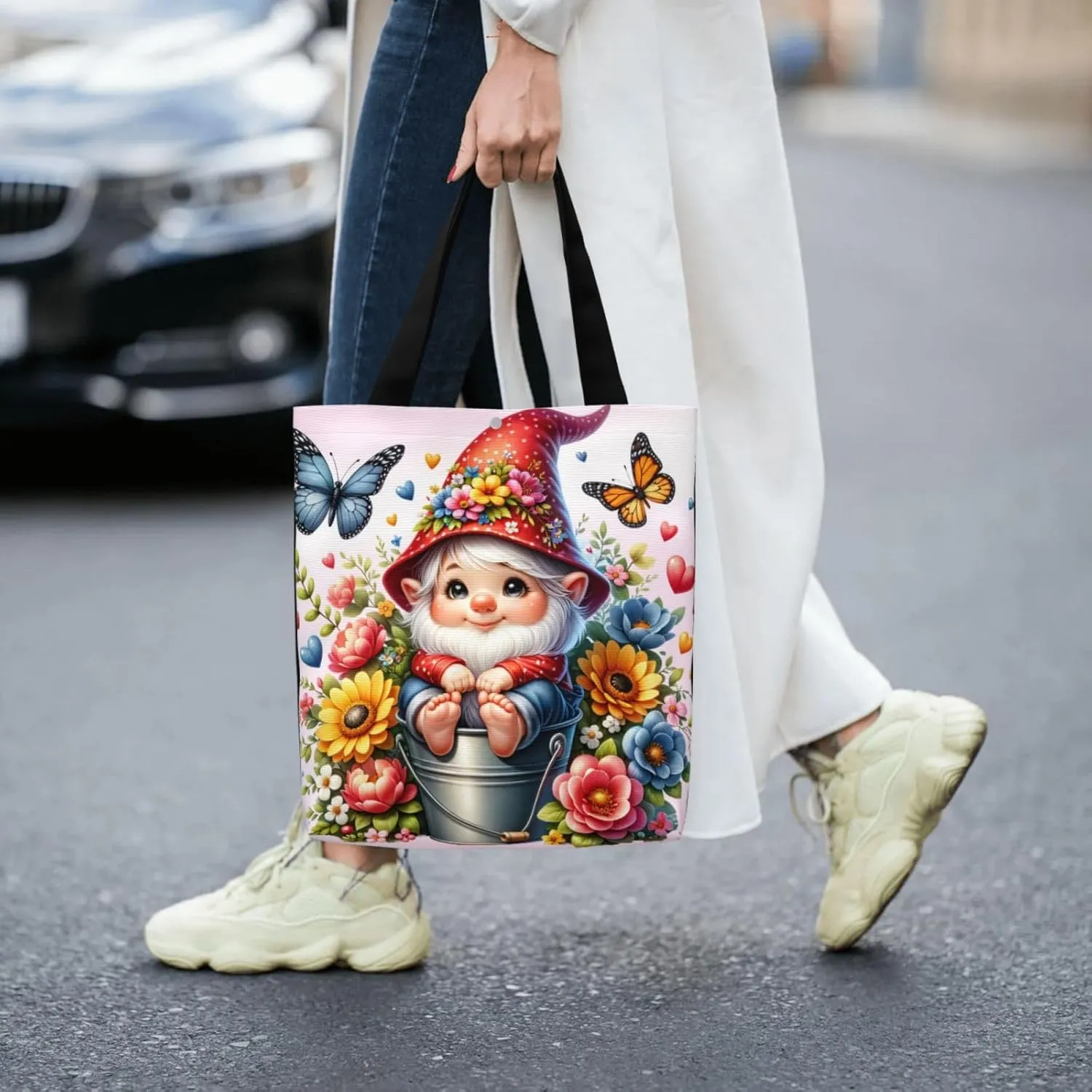 Leaves Window Scenery Canvas Shoulder Bag Reusable Tote Bag Soft Lightweight Cloth Bags For Women Girls Lady Casual