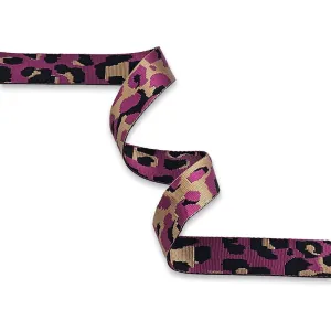 Leopard Violet Webbing 3 Yards by Sallie Tomato