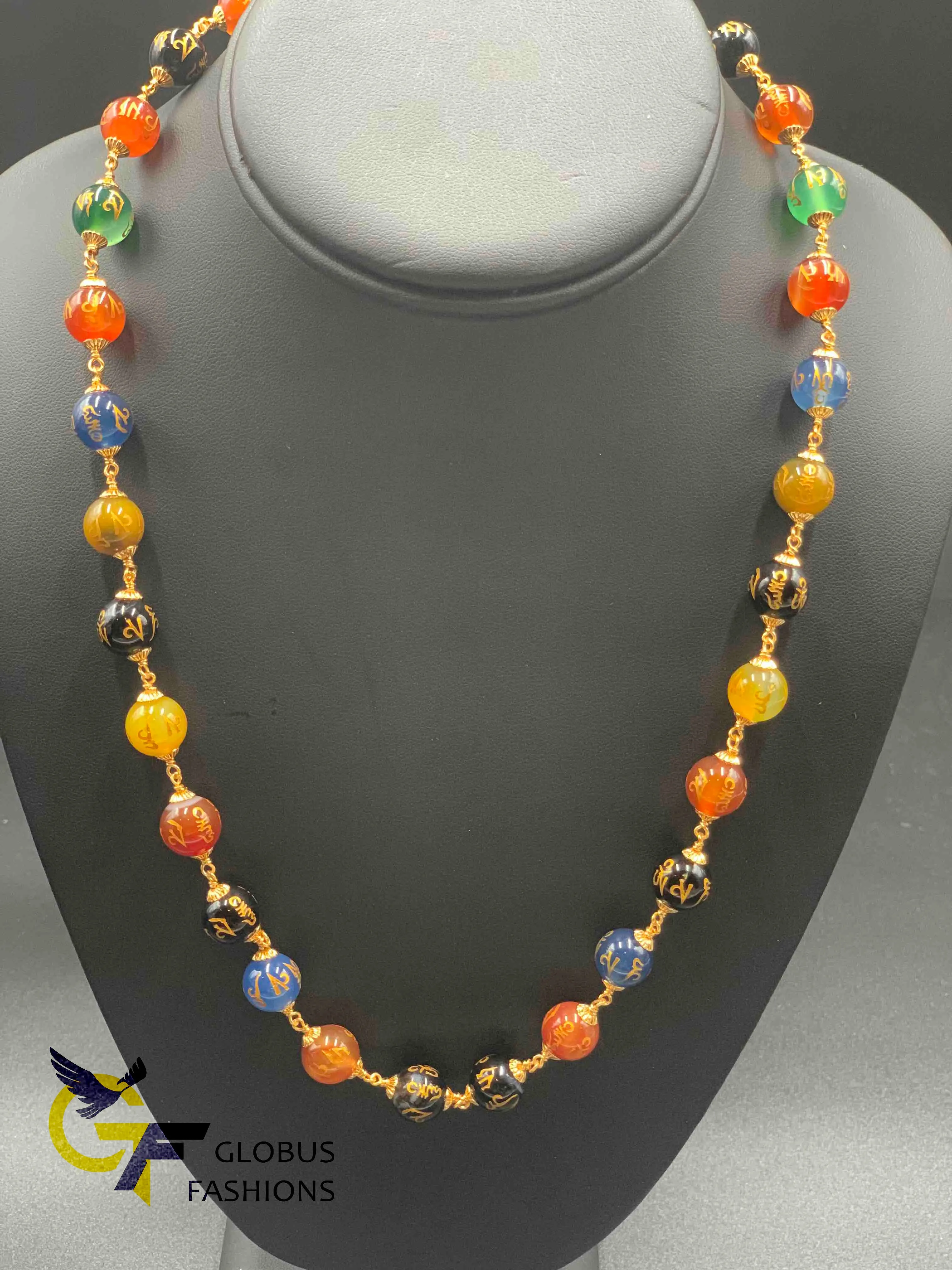Light color multicolor single line beads chain