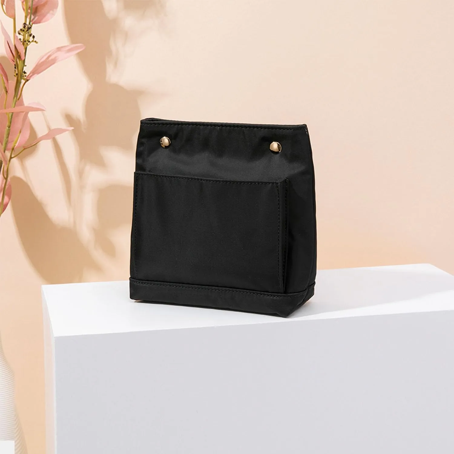 Lightweight Handbag Organizers Insert with Multiple Pockets - Handbag Organizer for Storage and Organization, Cosmetic Bag (Nylon-black,XS)