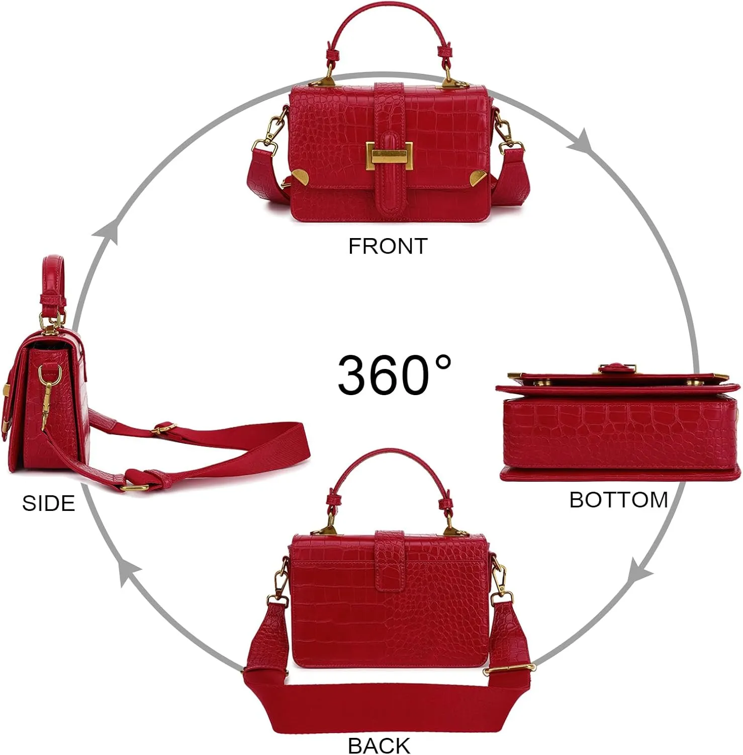 LL LOPPOP Women's Small Classy Crossbody Purse Top Handle Handbags Leather Satchel Bags for Women