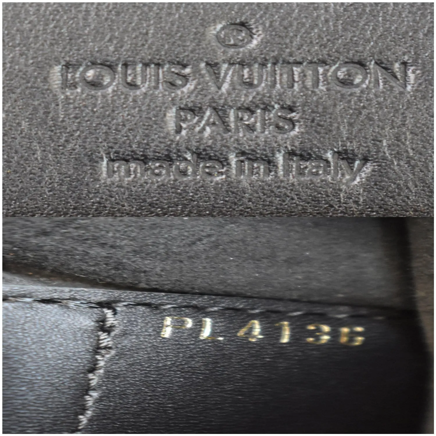 LOUIS VUITTON Airy V Louise GM Calfskin Pochette Chain Shoulder Bag Black