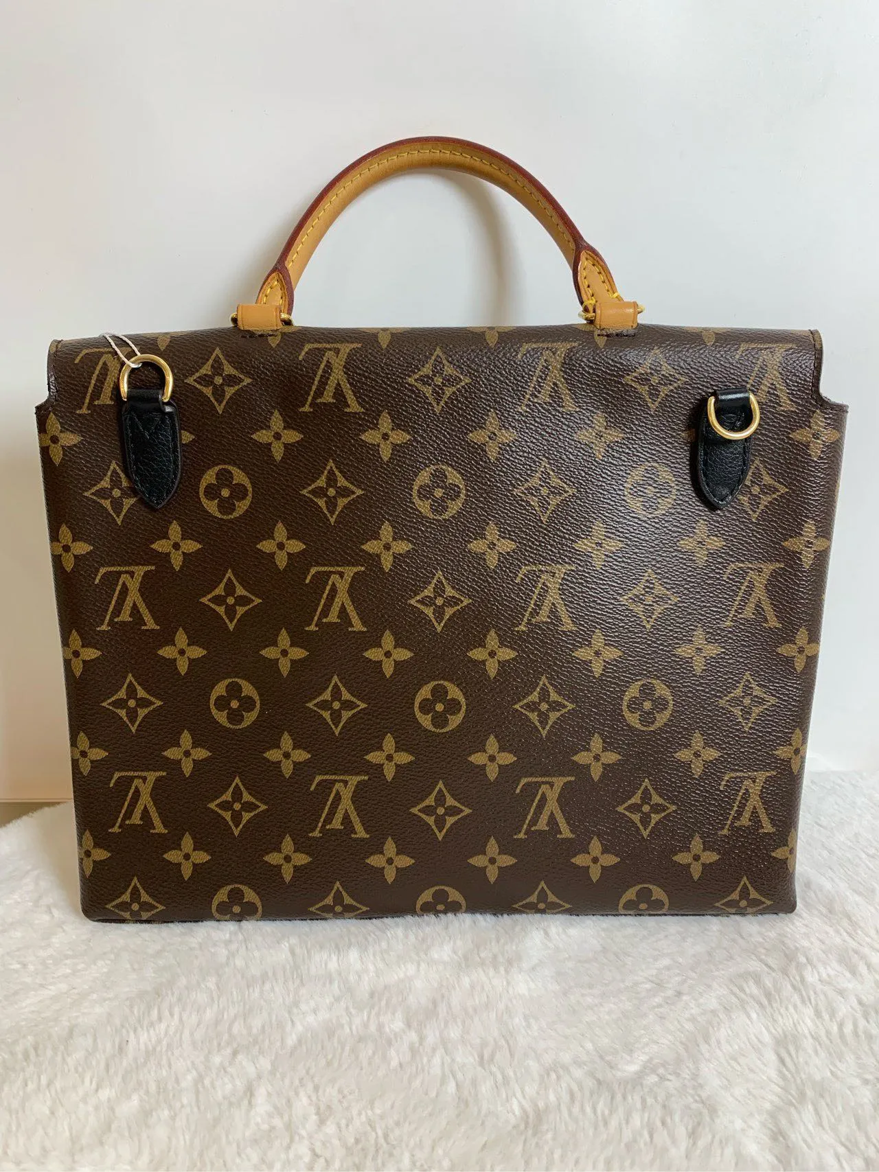 Louis Vuitton LV Lock Bag Monogram Canvas Top Handle Brown Shoulder Bag