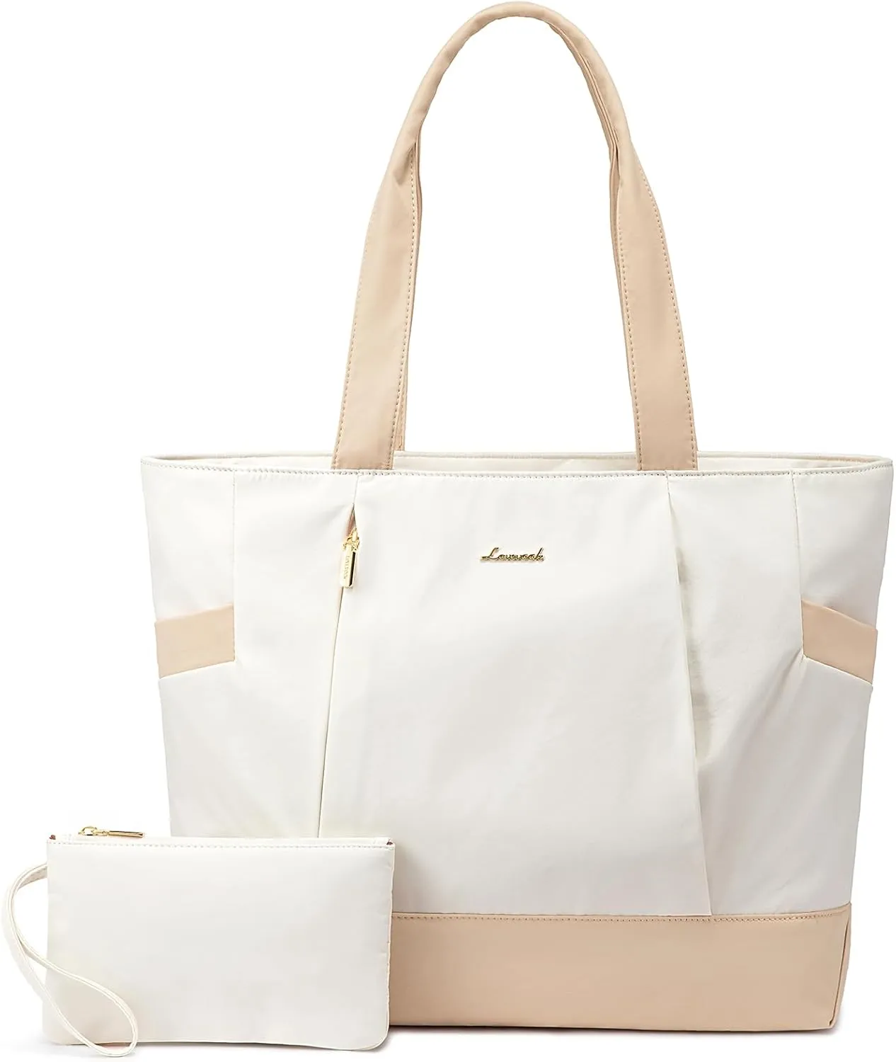 LOVEVOOK Tote Bag for Women Work Travel, Lightweight Teacher Work Tote Bag With Zipper With Laptop Compartment, Nurse Handbag
