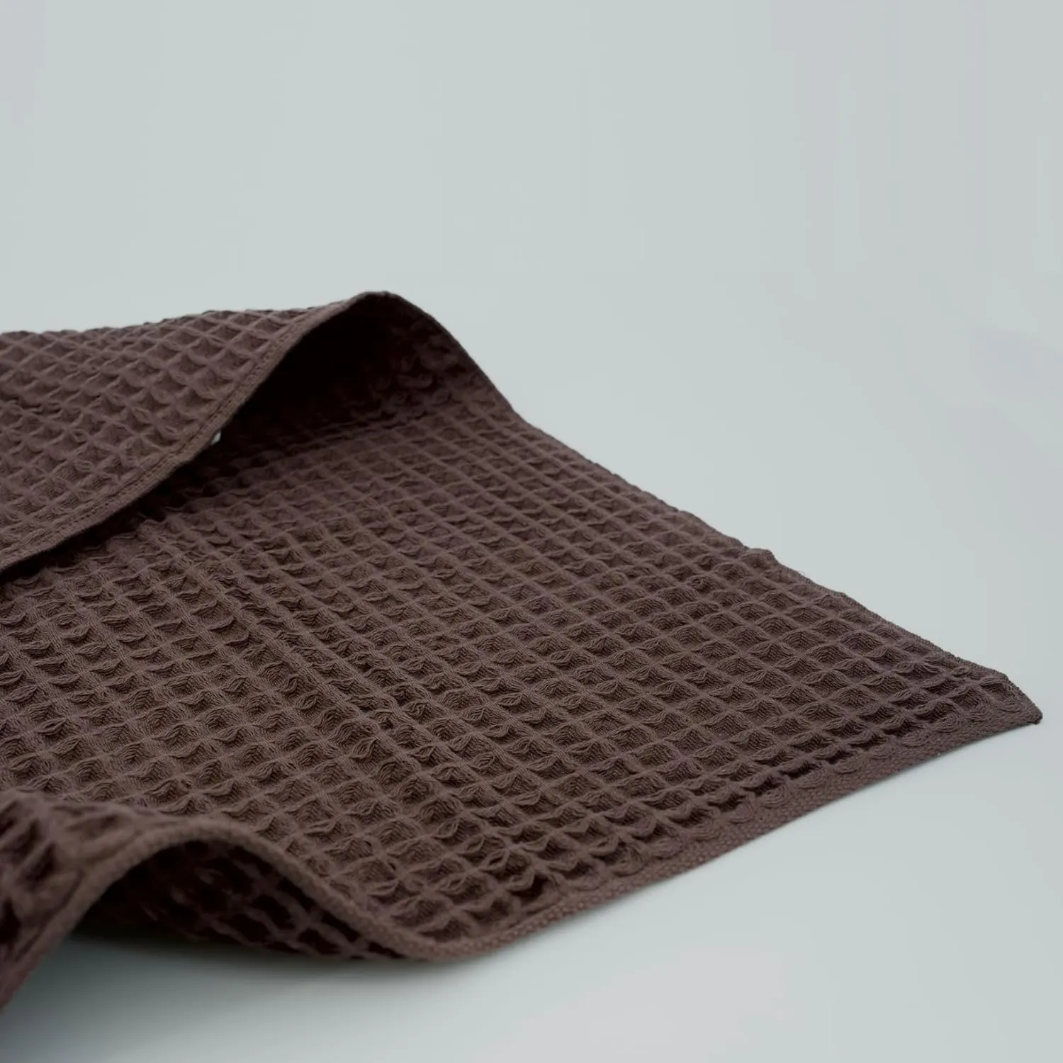 Luxury Japanese Cotton Waffle Bath Towel | Plush, Absorbent, and Quick Dry | Free Storage Bag Included (Dark Cocoa, Bath Sheet (2 Pack))