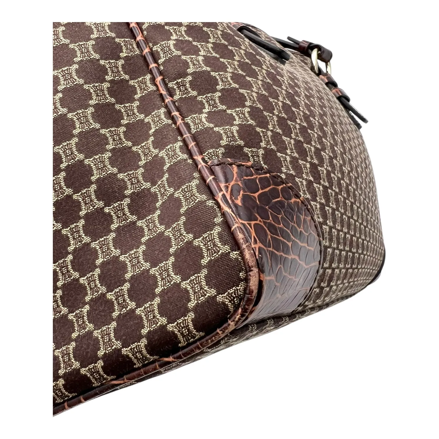 Macadam Tote Bag Brown in Jacquard, Silver hardware