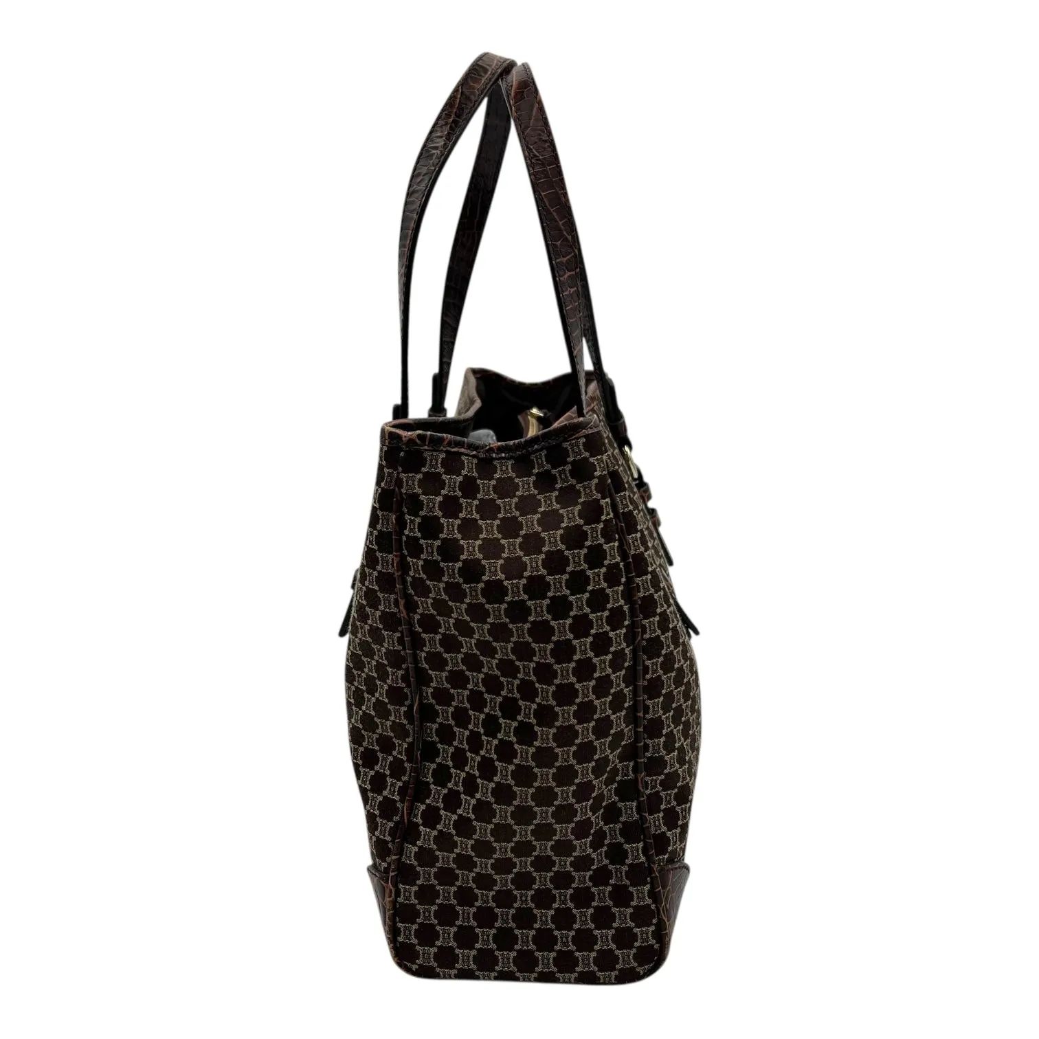 Macadam Tote Bag Brown in Jacquard, Silver hardware