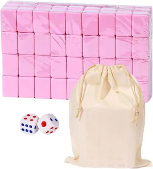 Mahjong Sets, Chinese Traditional Travel Table Game Set with Holding Bag Festival Playset with Clear Words, Chinese Mahjong 144 Melamine Resin Tiles Mahjong Game Set