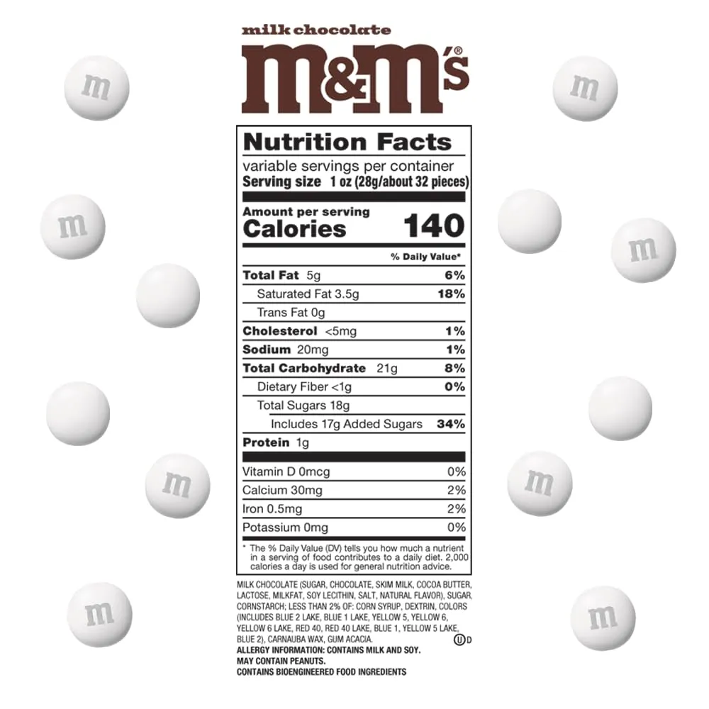 M&M’S WORLD Class of 2025 Milk Chocolate Candies - 2lbs of Bulk Candy With Grad-Themed Images In A Resealable Bag,For Graduation Parties,Graduation Party Favors,Class 2025 Decorations,and More