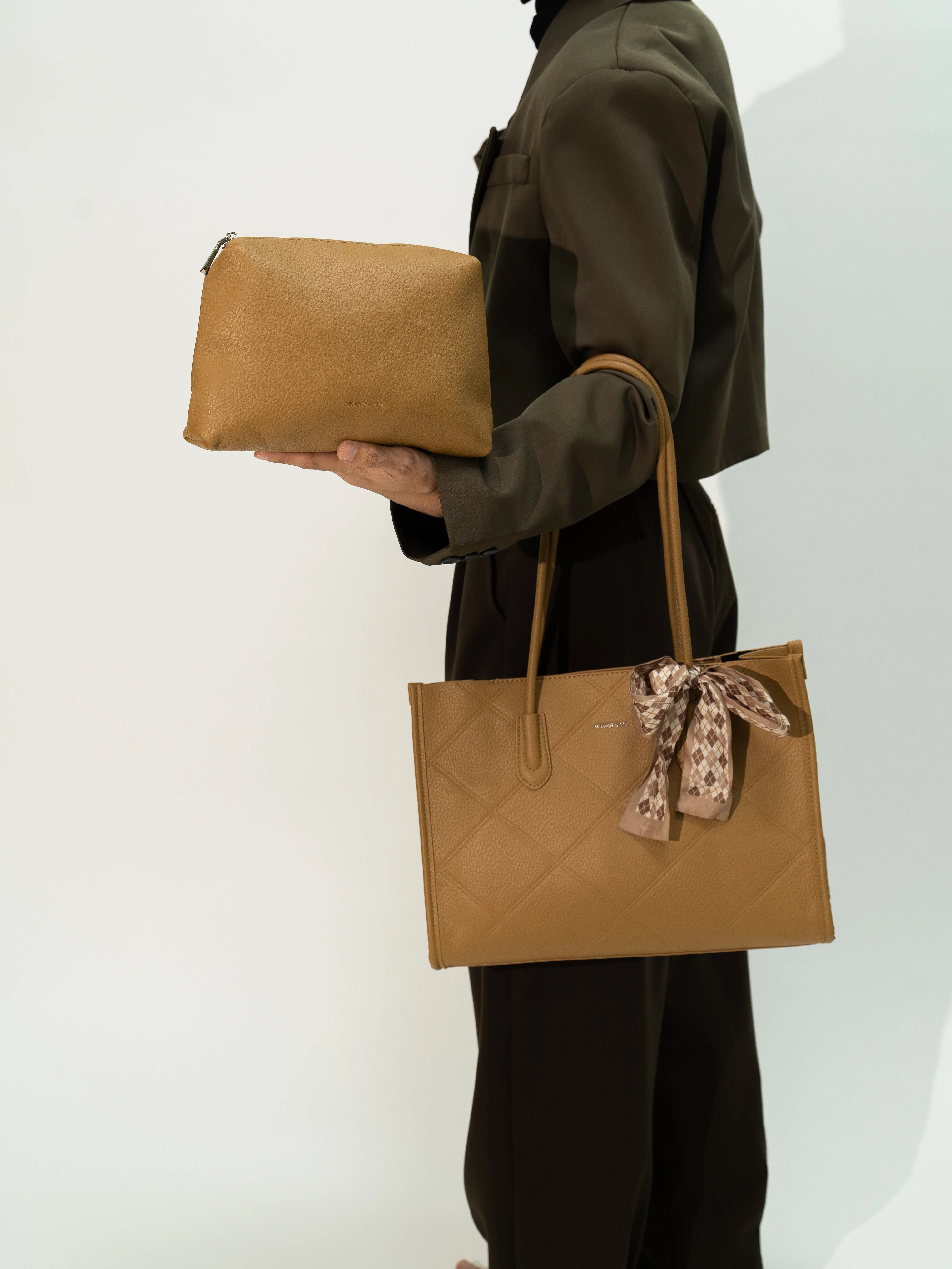 Maria 2 in 1 Large Tote Bag (Khaki)