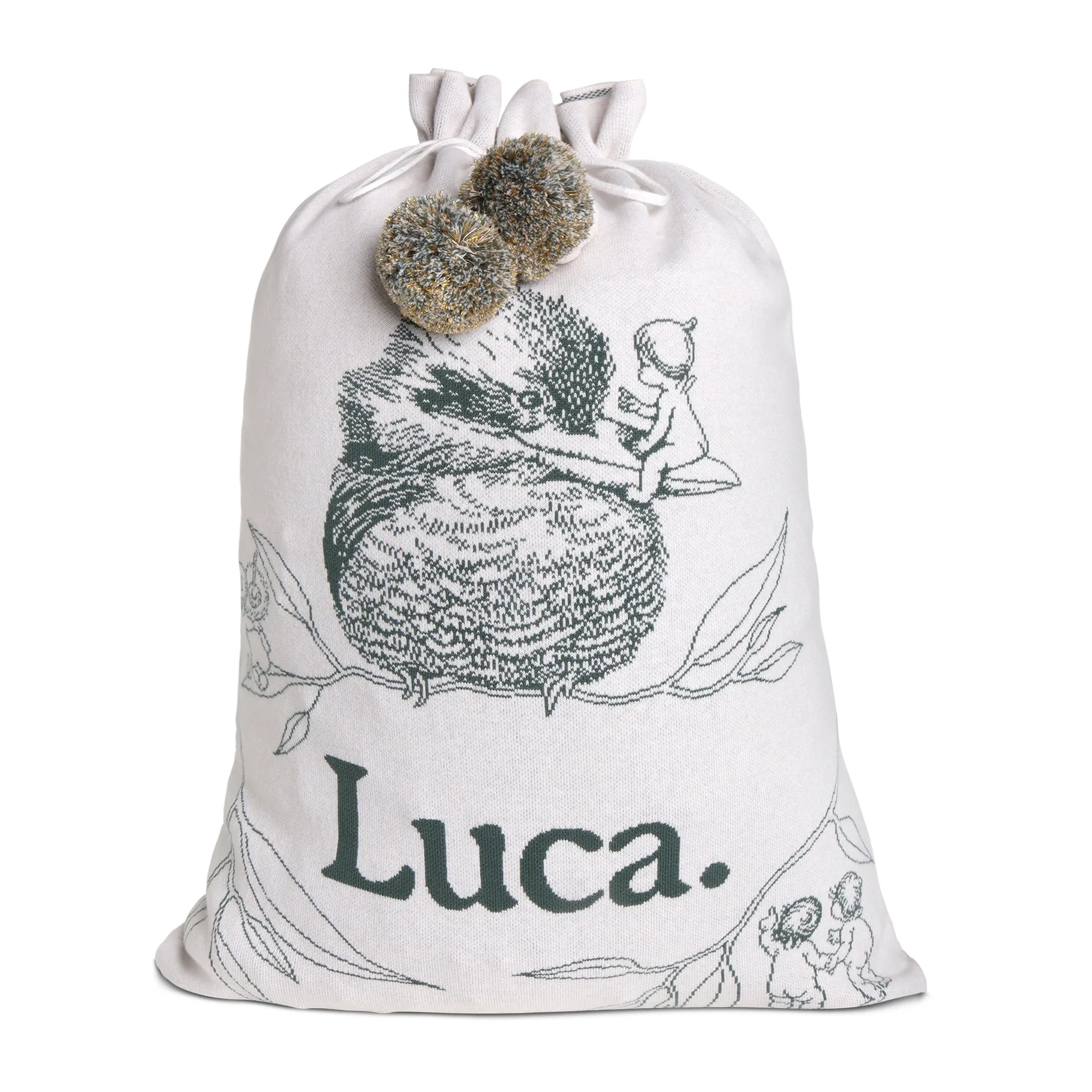May Gibbs Kookaburra Santa Sack - Dark Forest