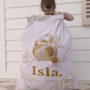 May Gibbs Kookaburra Santa Sack - Honey Mustard