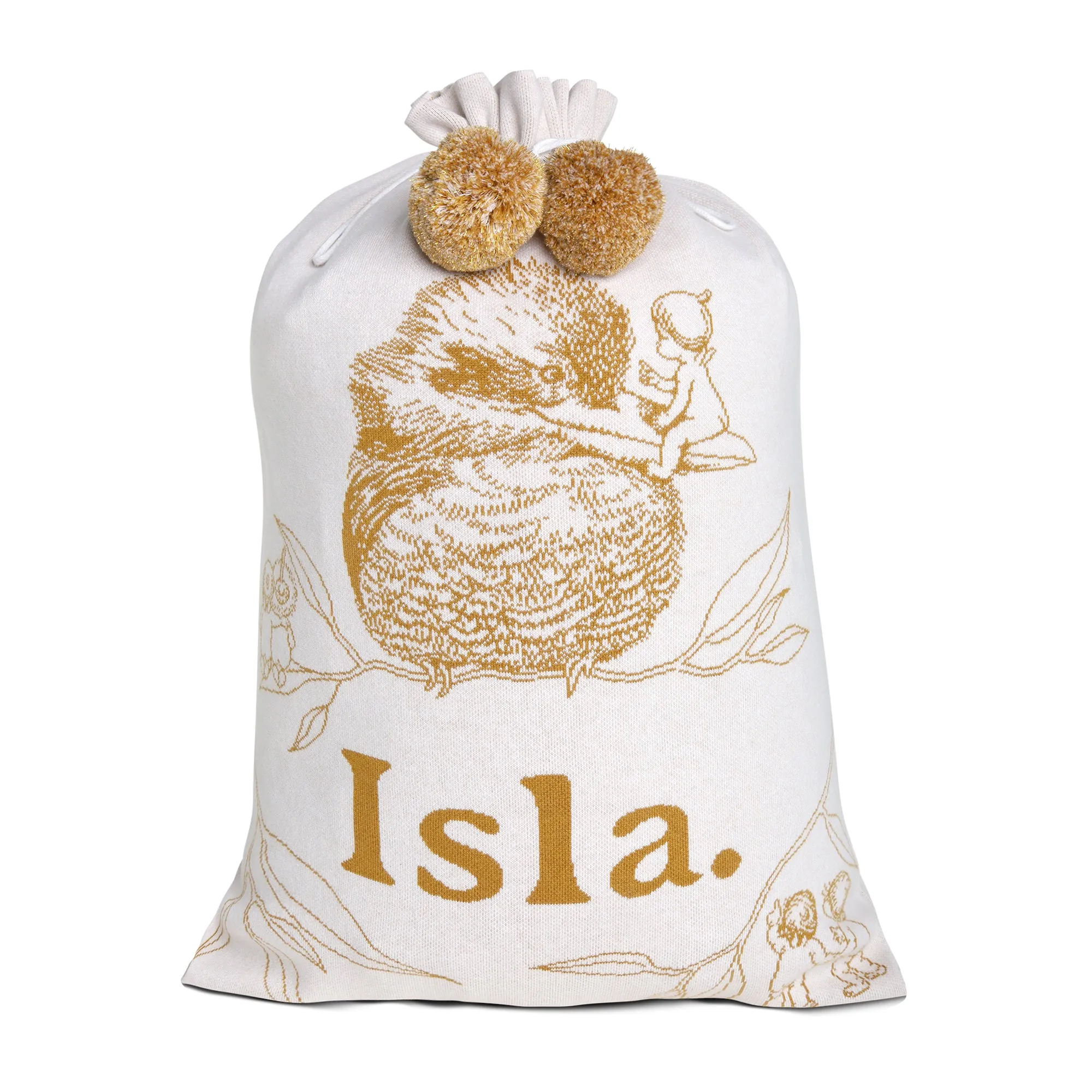 May Gibbs Kookaburra Santa Sack - Honey Mustard