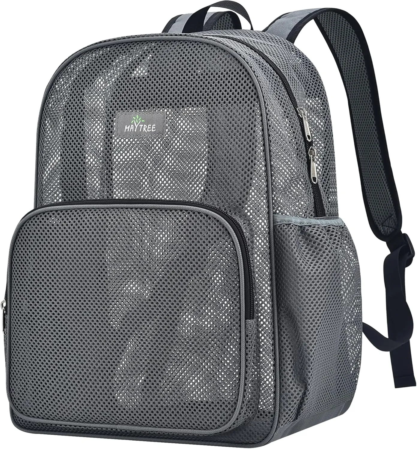 MAY TREE Mesh Backpack for School Beach Swimming Outdoor Fitness, Heavy Duty Mesh Bookbag with Sturdy Mesh Material