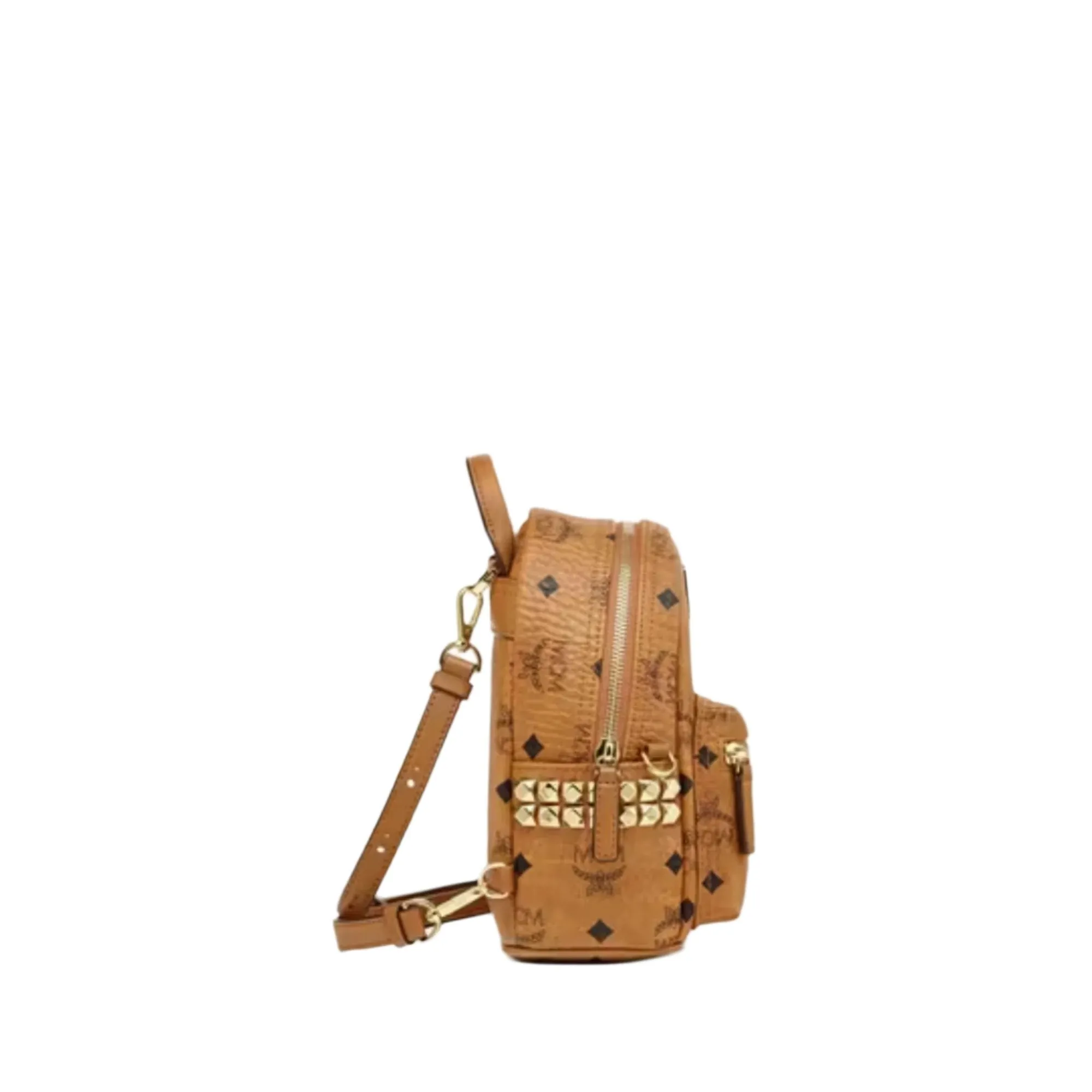 MCM Women's Stark Bebe Boo Side Studs Backpack in Visetos