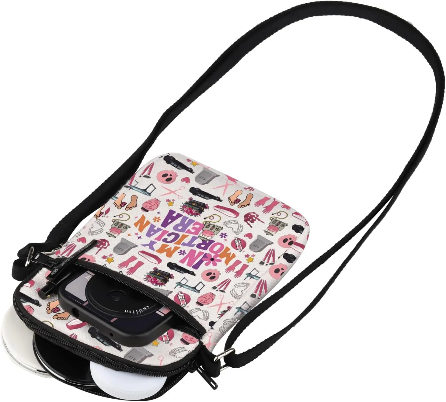 MEIKIUP Mortician Gift In My Mortician Era Makeup Bag Last Responder Undertaker Gift Funeral Director Toiletry Bags (Mortician CB)