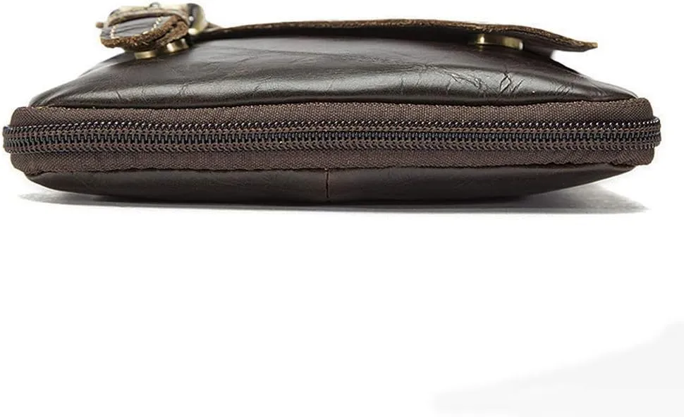 Men Vintage Leather Small Messenger Bag