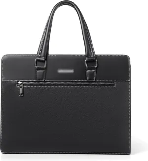 Men's PVC Business Leisure Briefcase Conference Computer Bag File Bag Texture Design Sense