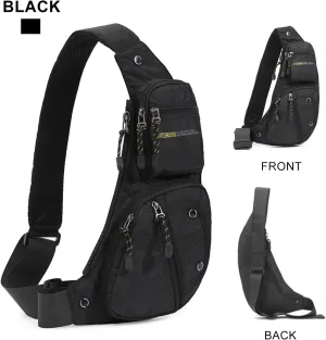 Mens Sling Bags Crossbody,Shoulder Bag for Men,Men Crossbody Bags for Hiking Traveling Outdoors Black