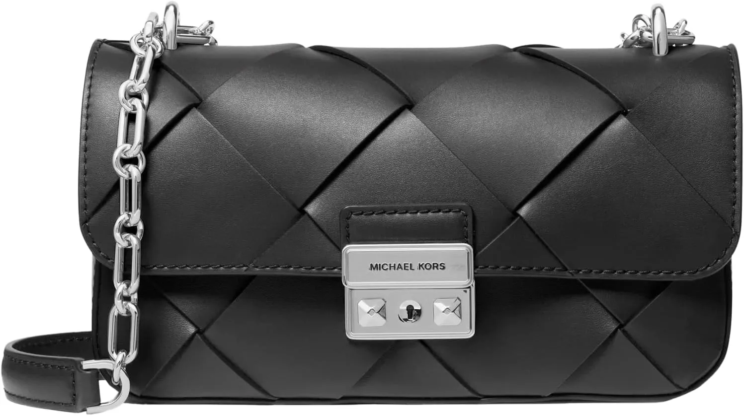 Michael Kors Tribeca Small Woven Convertible Chain Shoulder Bag