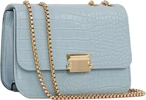 Mini Crocodile Pattern Shoulder Bags for Women with Chain Strap,Small Purses for Women with Flap Closure