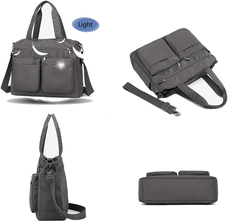 MINTEGRA Work Bags for Women Large Tote Bag Waterproof Travel Laptop Bag Designer Hobo Nylon Shoulder Bag