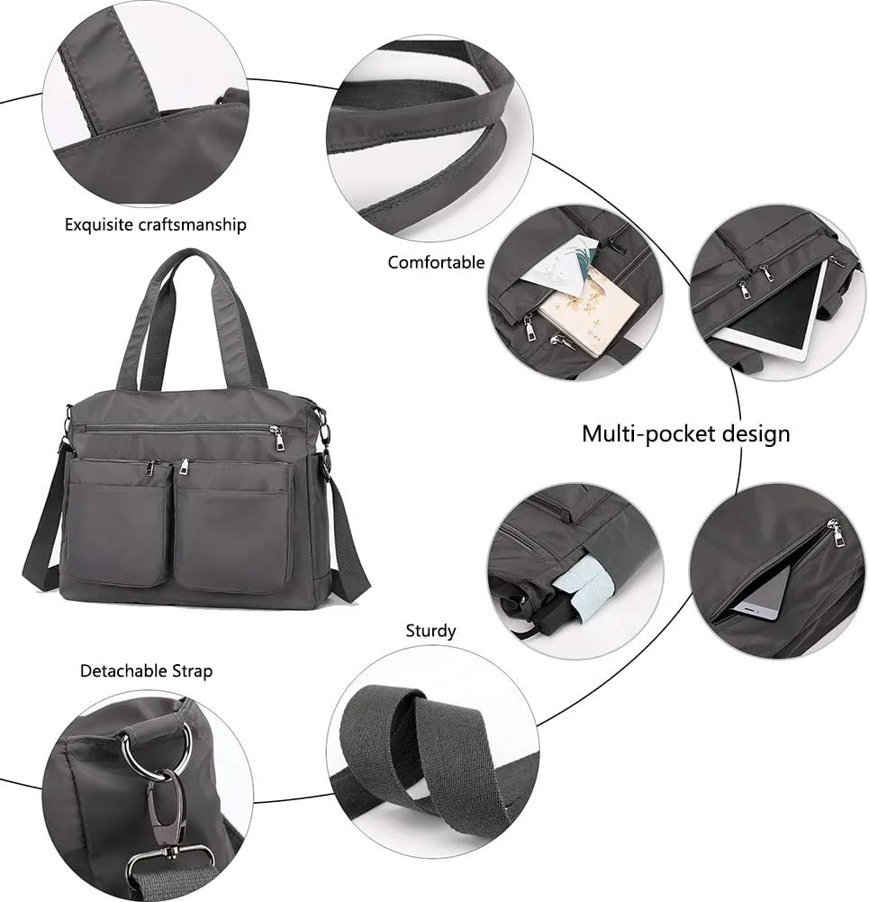 MINTEGRA Work Bags for Women Large Tote Bag Waterproof Travel Laptop Bag Designer Hobo Nylon Shoulder Bag