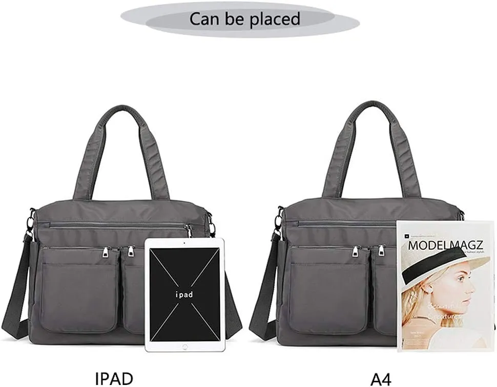 MINTEGRA Work Bags for Women Large Tote Bag Waterproof Travel Laptop Bag Designer Hobo Nylon Shoulder Bag