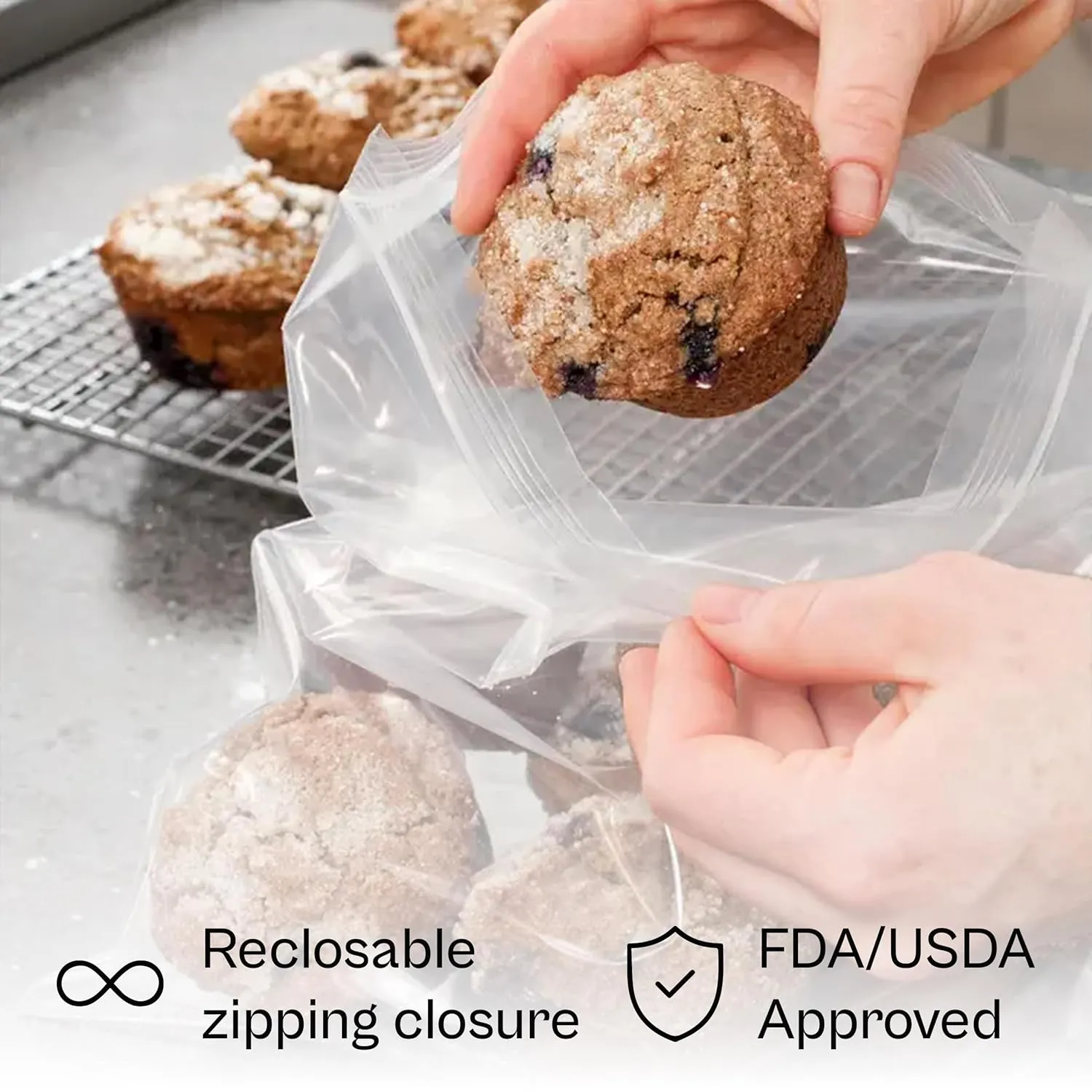MMBM Resealable Poly Bag, 6x8 Inch, 1000 Pack, 4 Mil, Clear, Lock Seal Zipper, Reclosable Zip Plastic Baggies