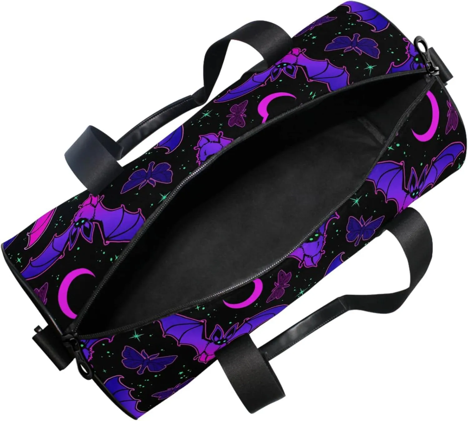 MNSRUU Duffel Bags Purple Bat Gothic Sports Gym Bag Travel Luggage Overnight Bags for Men Women Duffel Bags for Traveling