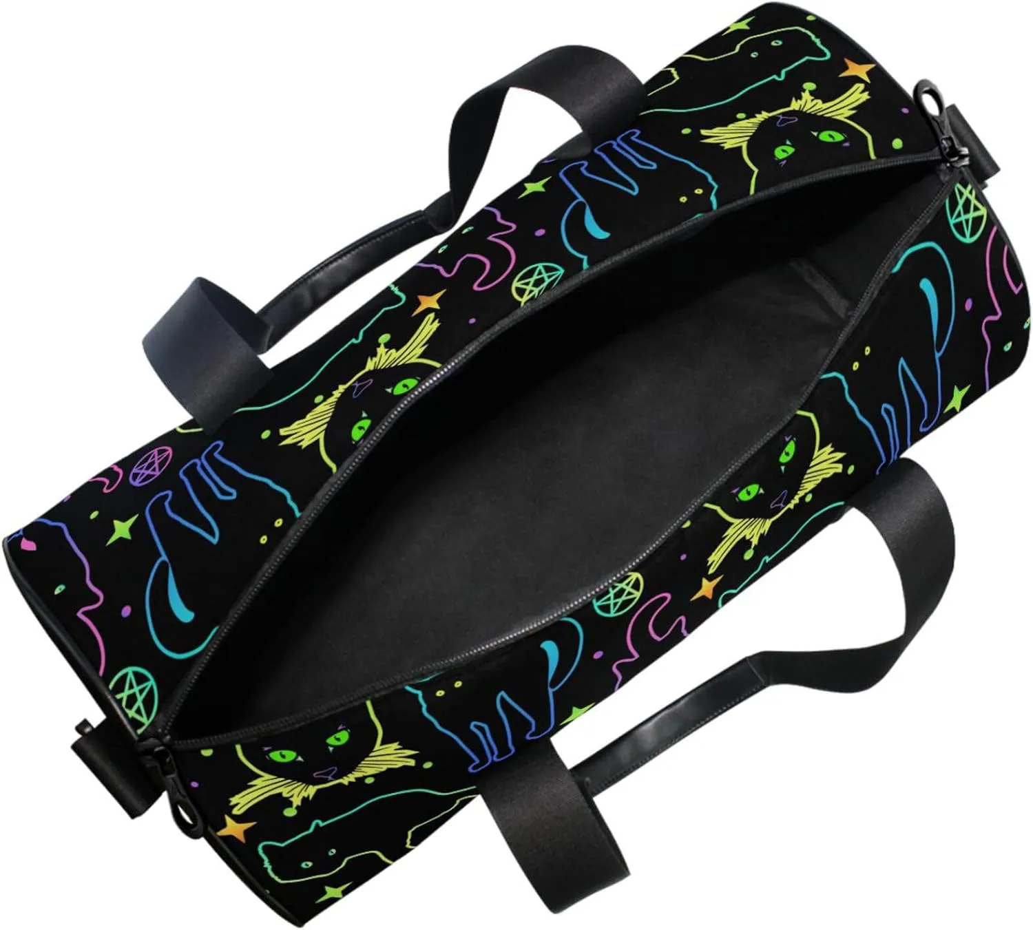 MNSRUU Duffel Bags Witchcraft Black Cats Sports Gym Bag Travel Luggage Overnight Bags for Men Women Duffel Bags for Traveling