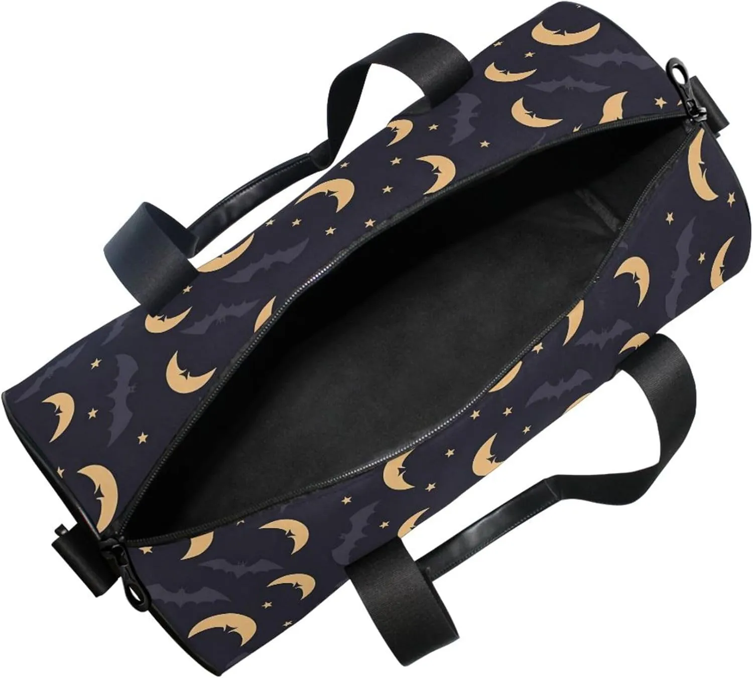 MNSRUU Sports Duffel Bags, Moon and Bats Athletic Gym Bag Overnight Workout Travel Tote Luggage for Men Women Yoga