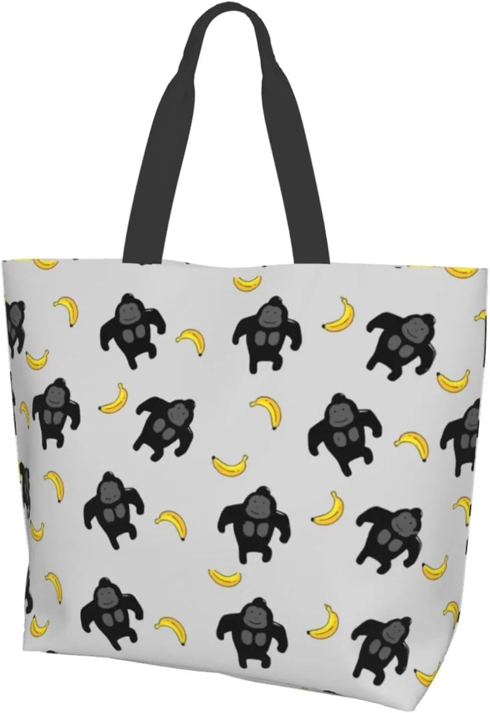 Monkey Tote Shoulder Bag Cute Grocery Bags Storage Handle Shopping Bag Portable Animal Bag