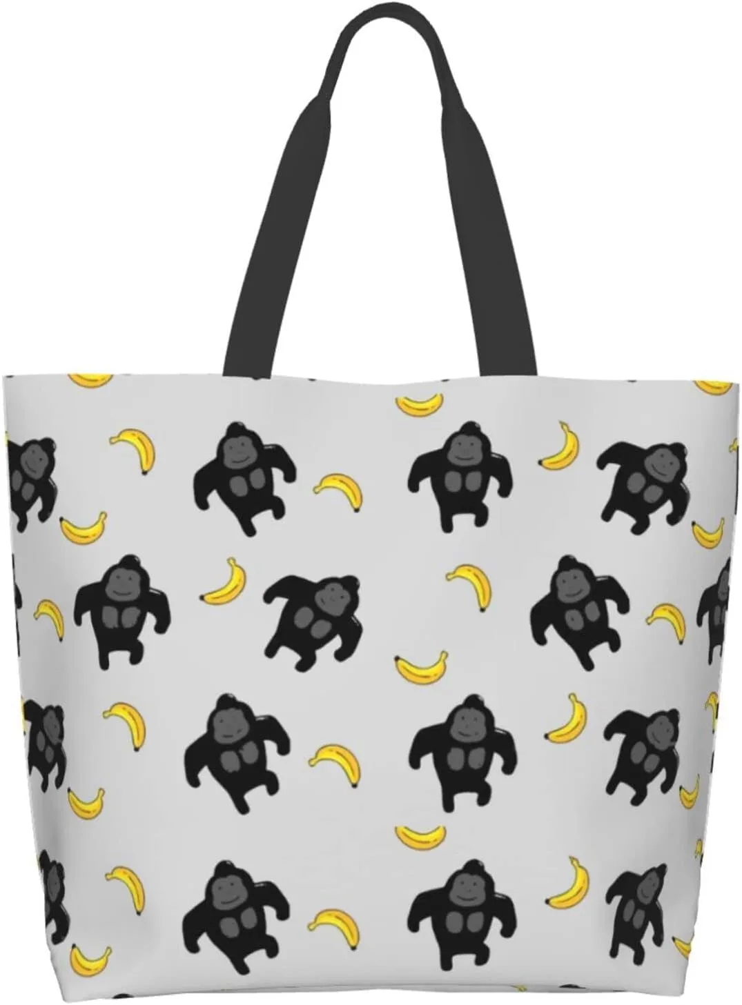 Monkey Tote Shoulder Bag Cute Grocery Bags Storage Handle Shopping Bag Portable Animal Bag