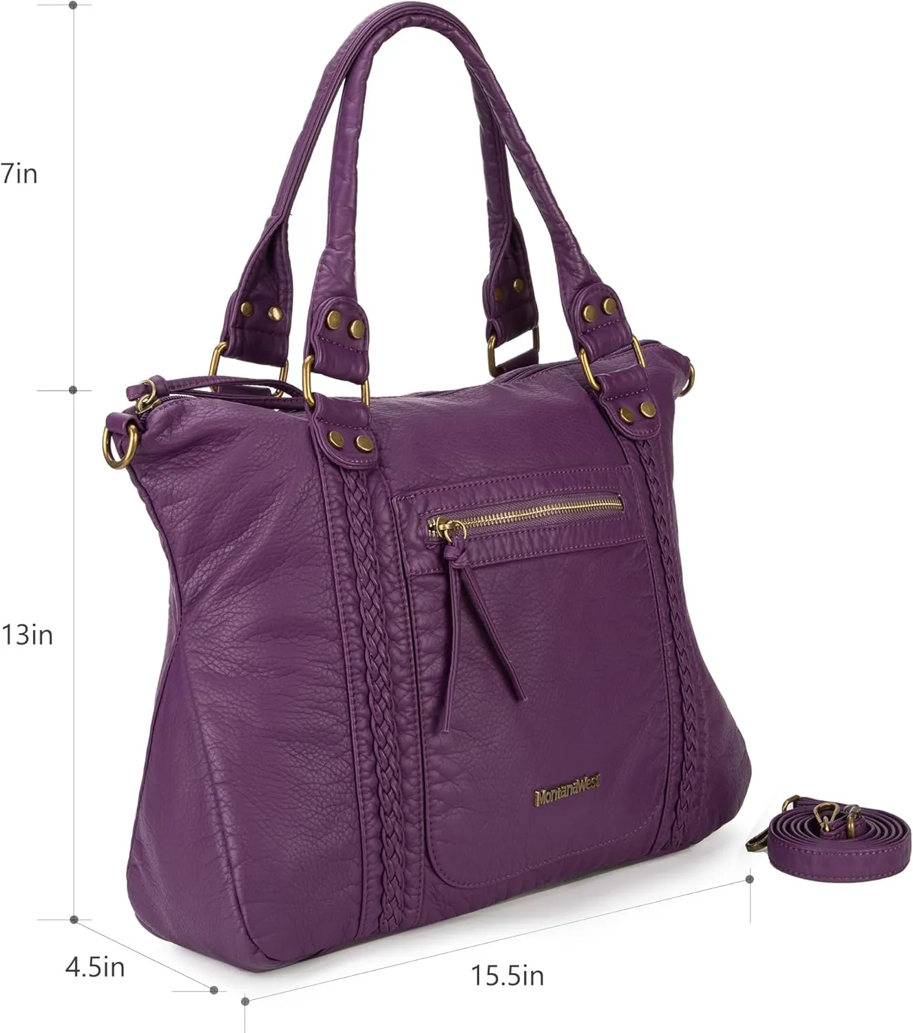 Montana West Washed Leather Hobo Bags for Women Roomy Handbags with Crossbody Strap