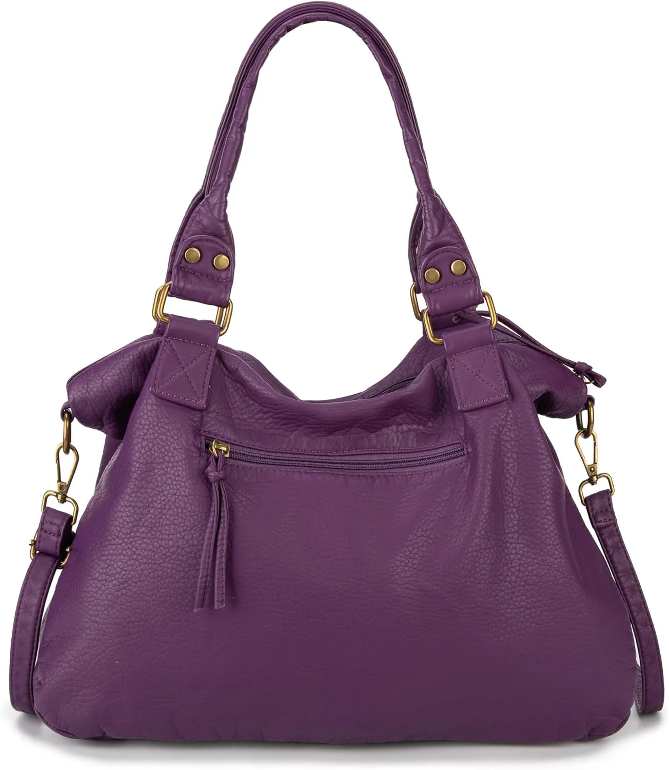 Montana West Washed Leather Hobo Bags for Women Roomy Handbags with Crossbody Strap