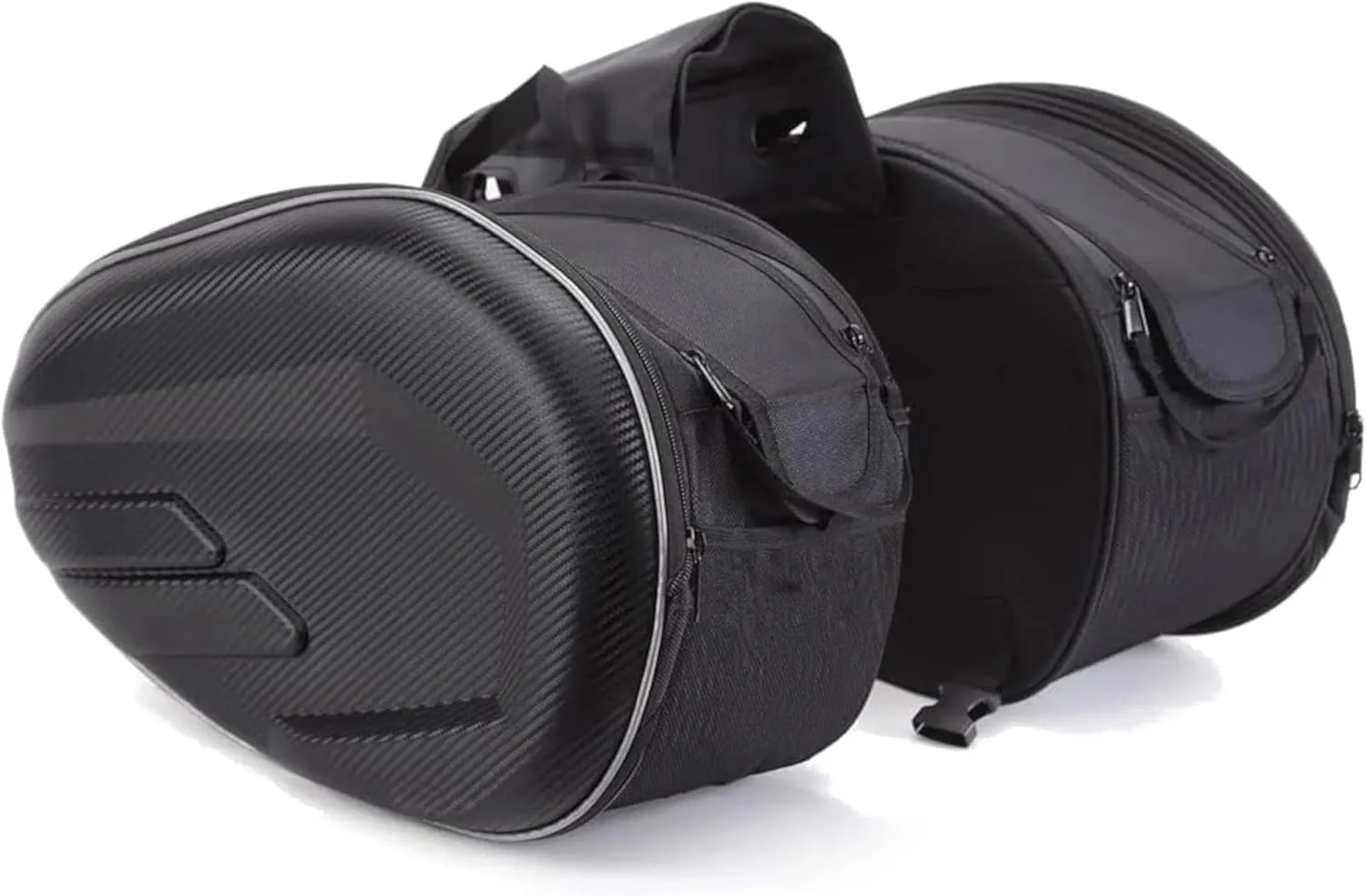 Motorcycle Saddlebags, 36L-58L Expandable Capacity, Motorcycle Panniers Universal, Waterproof, Detachable, Collapsible for Sport Dirt Bike Side Bags and Luggage