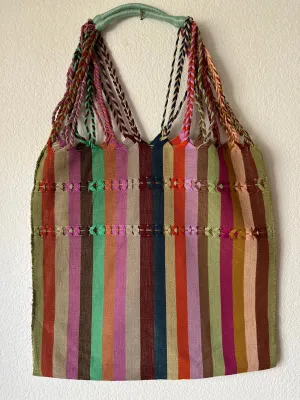 Multicolor Loom Tote Bag