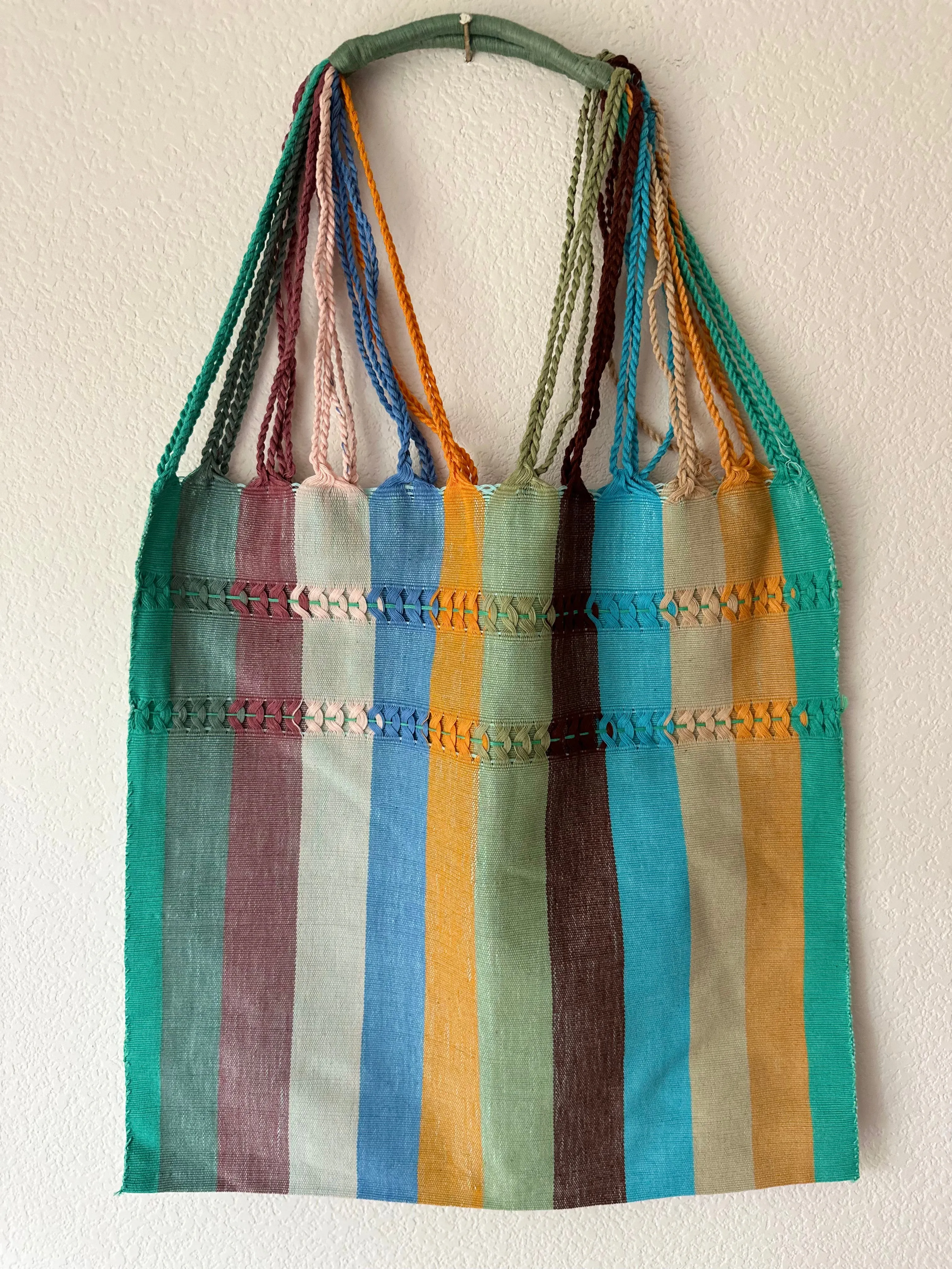 Multicolor Loom Tote Bag
