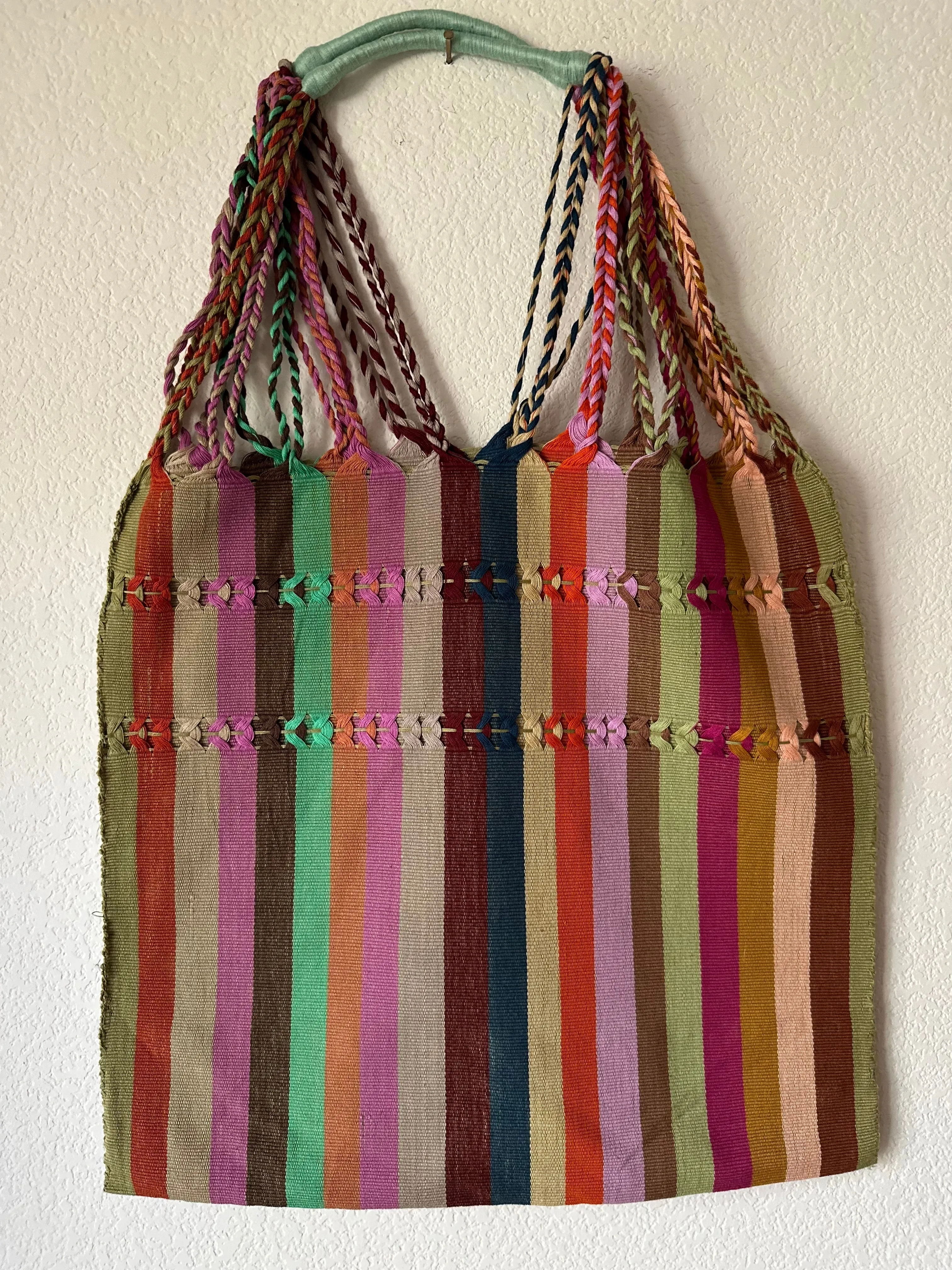 Multicolor Loom Tote Bag