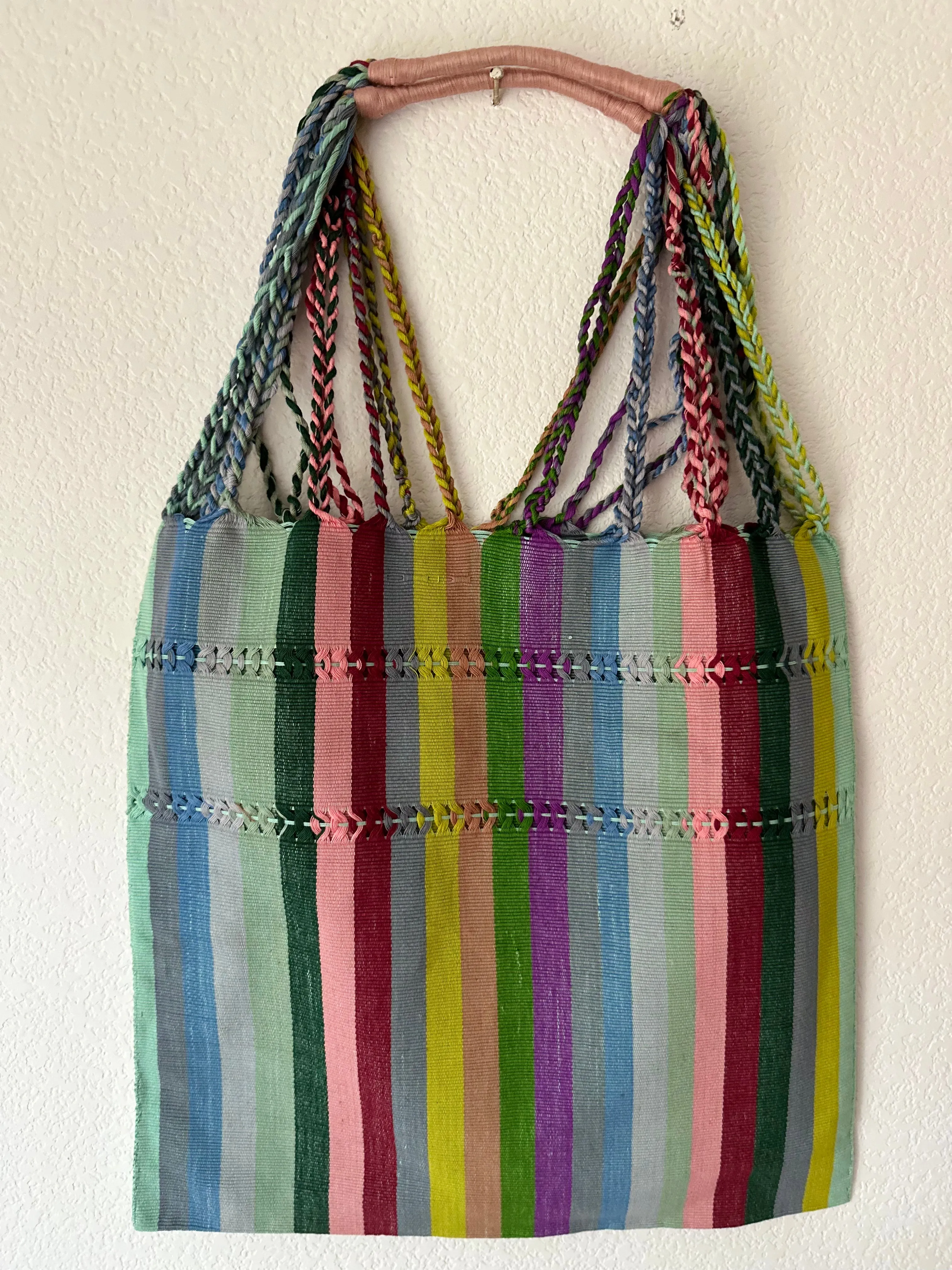 Multicolor Loom Tote Bag